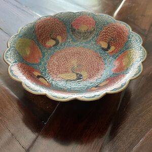 Brass Peacock Decorative Bowl